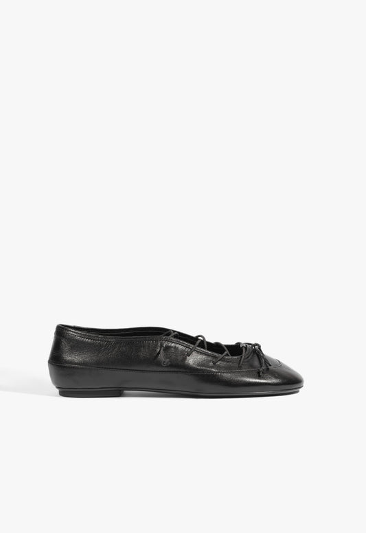 Luisa Leather Ballet Flat 5 Black Leather - Schutz Shoes
