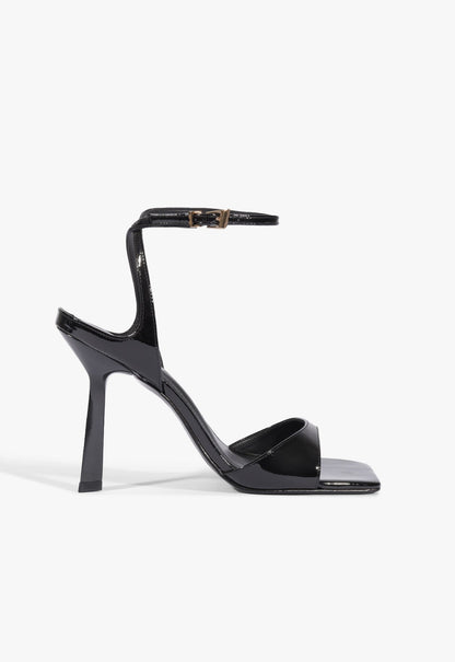 Ciara Patent Leather Sandal 5 Black Patent - Schutz Shoes