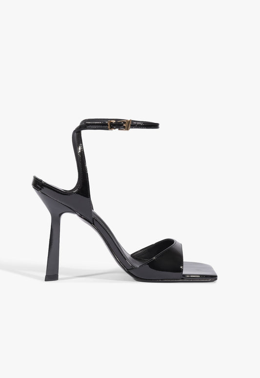 Ciara Patent Leather Sandal 5 Black Patent - Schutz Shoes