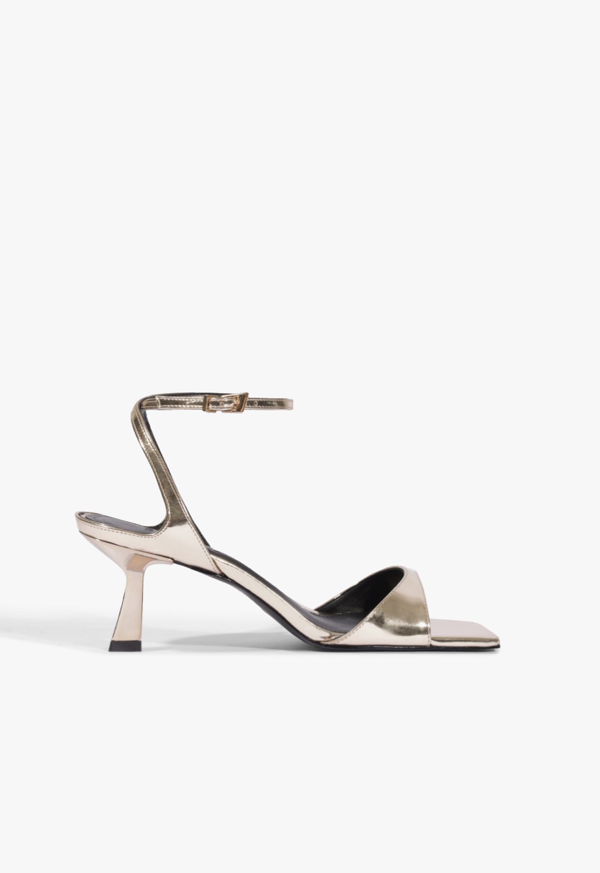 Ciara Mid Sandal 5 Platinum Metallic - Schutz Shoes