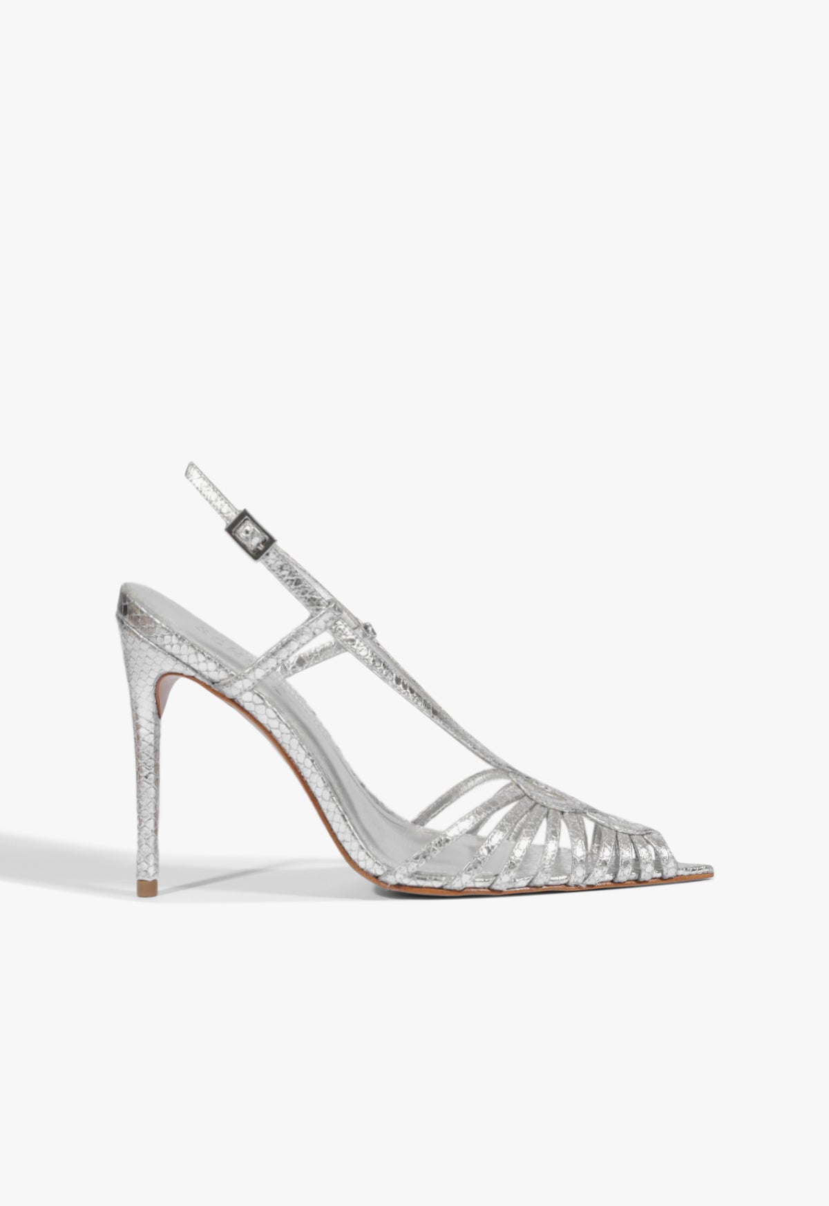 Seraphine Leather Pump 5 Silver Metallic - Schutz Shoes