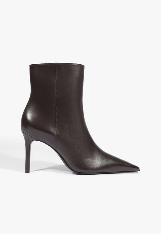 Mikki Casual Leather Bootie 5 Maplewood Leather - Schutz Shoes