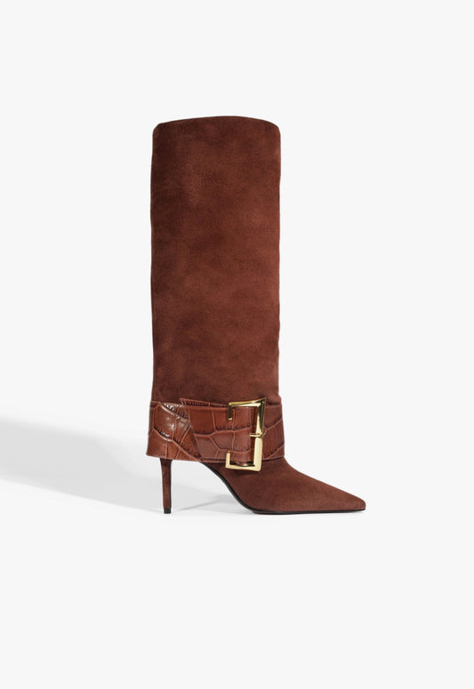 Beatrix Suede Boot 5 Root Brown Suede - Schutz Shoes