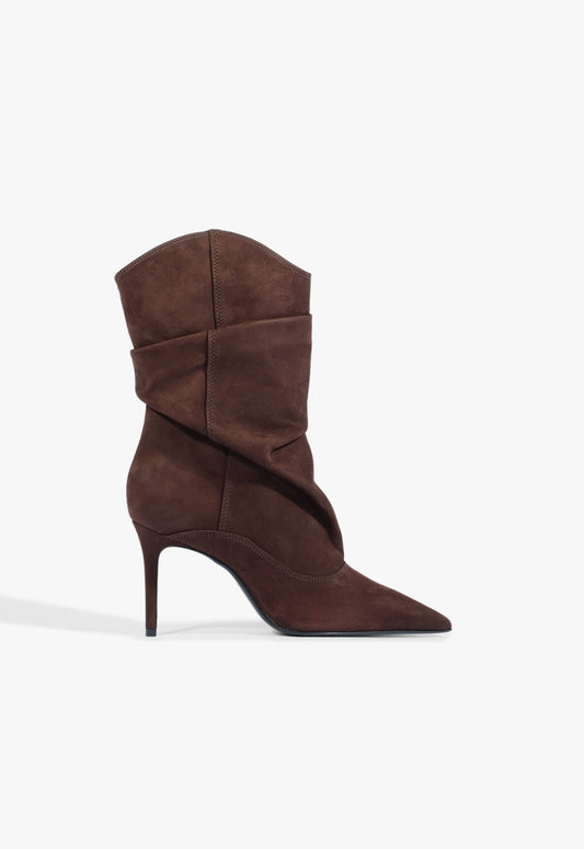 Maryana Slouch Nubuck Bootie 5 Root Brown Nubuck - Schutz Shoes