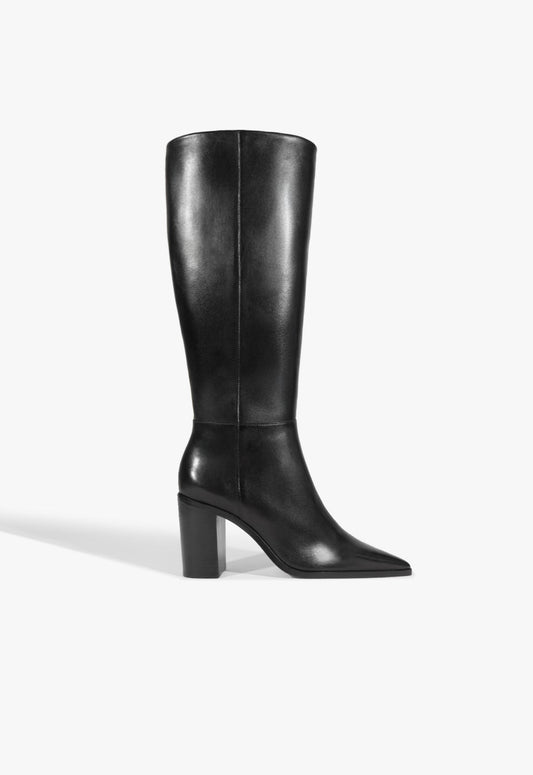 Mikki Up Block Boot 5 Black Leather - Schutz Shoes