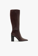 Mikki Up Block Boot 5 Brown Leather - Schutz Shoes