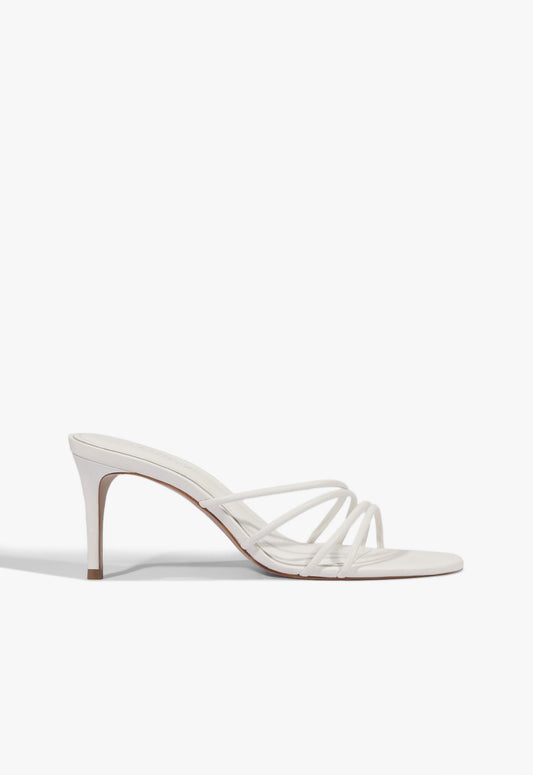 Inez Mule Leather Sandal 5 White Leather - Schutz Shoes