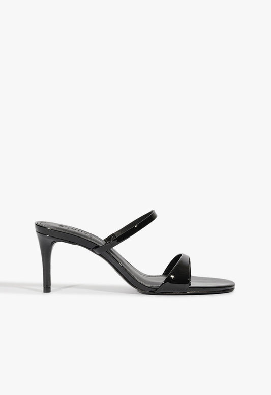Jessica Mid Mule Patent Sandal 5 Black Patent - Schutz Shoes