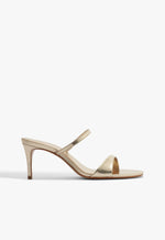 Jessica Mid Mule Metallic Sandal 5 Gold Metallic - Schutz Shoes
