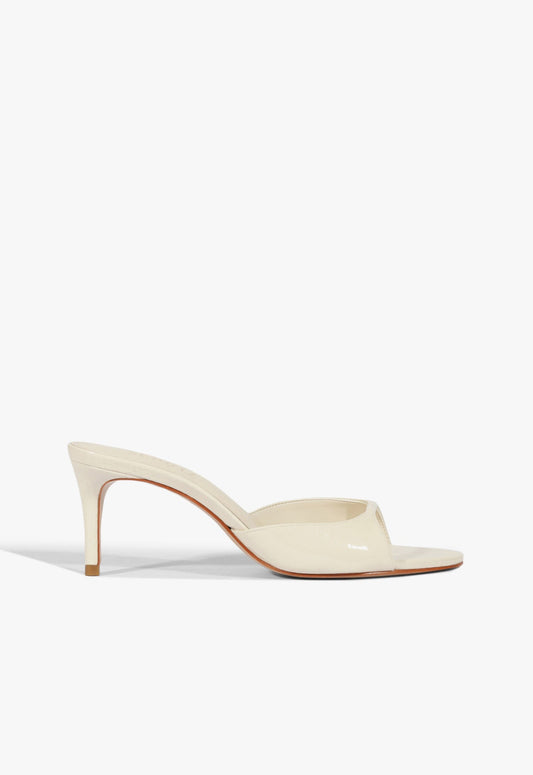 Arlette Mule Patent Leather Sandal 5 Sugar White Patent - Schutz Shoes