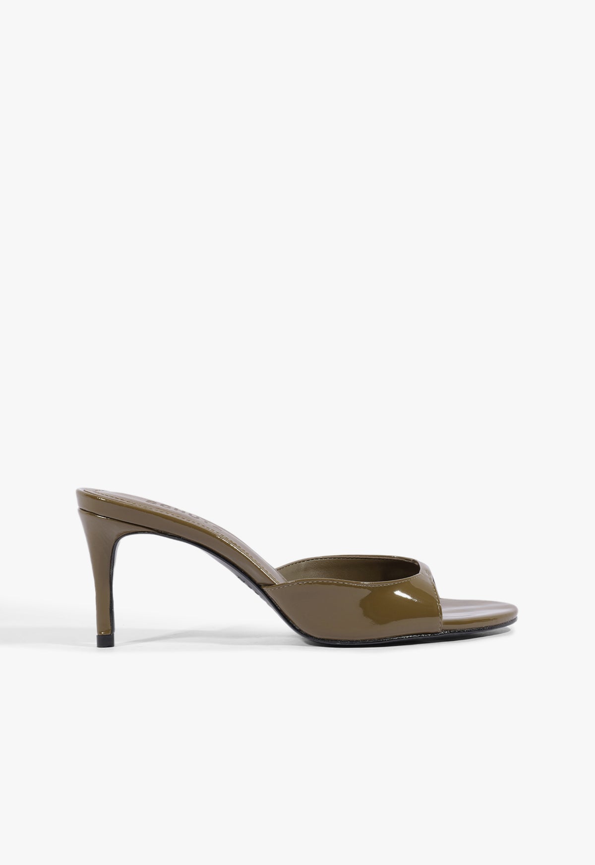 Arlette Mule Patent Sandal 5 Green Patent - Schutz Shoes