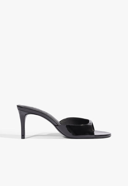 Arlette Mule Patent Sandal 5 Black Patent - Schutz Shoes
