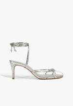 Iris Mid Sandal 5 Silver Snake - Schutz Shoes