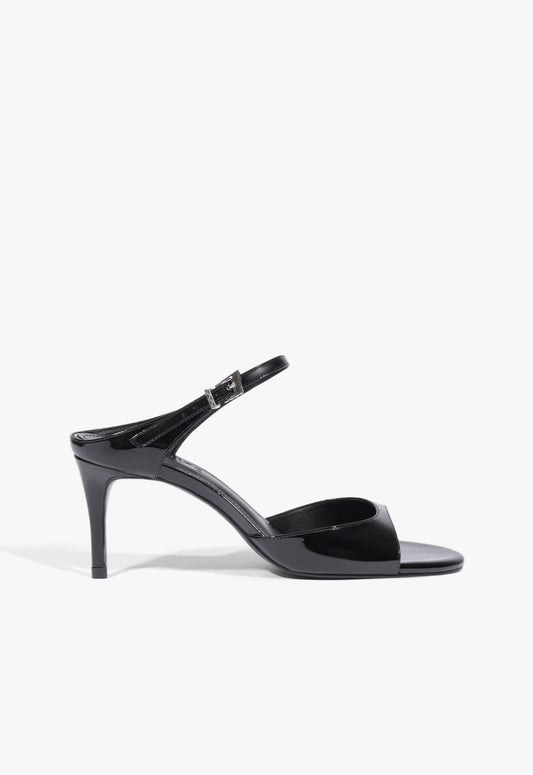 Lyra Mid Patent Leather Sandal 5 Black Patent - Schutz Shoes