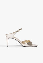 Lyra Mid Sandal 5 Platinum Metallic - Schutz Shoes