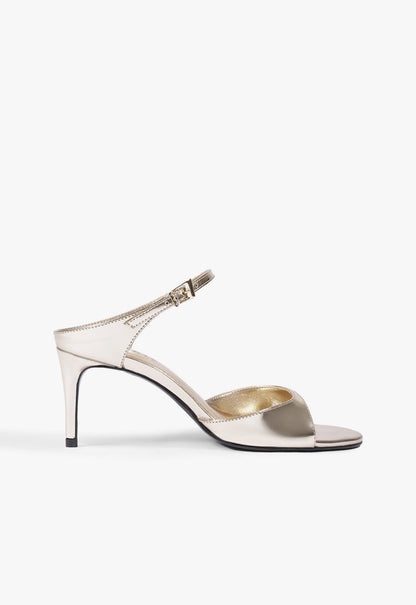 Lyra Mid Sandal 5 Platinum Metallic - Schutz Shoes