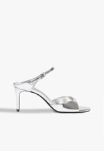 Lyra Mid Sandal 5 Silver Metallic - Schutz Shoes