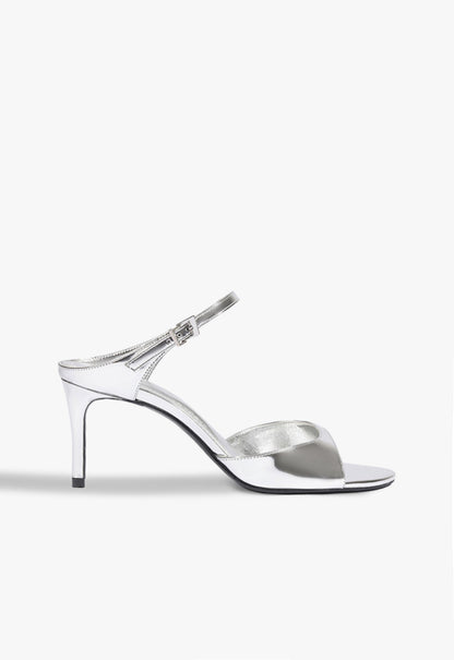 Lyra Mid Sandal 5 Silver Metallic - Schutz Shoes