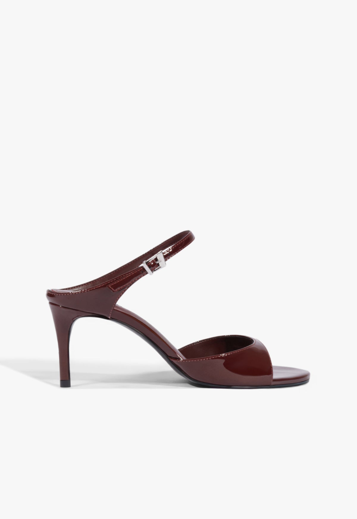 Lyra Mid Patent Sandal 5 Port Burgundy Patent - Schutz Shoes