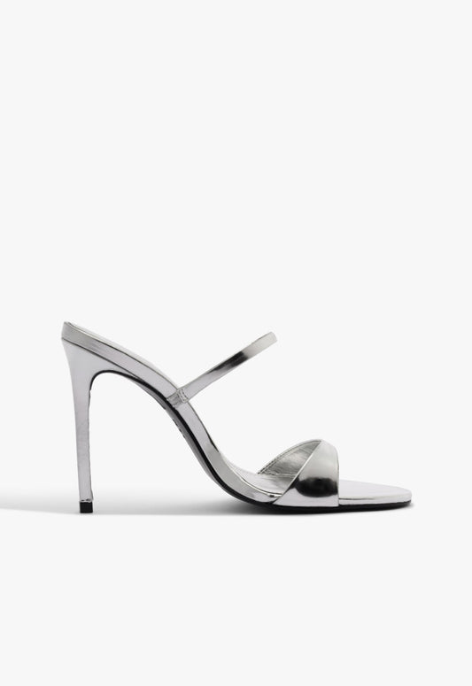 Jessica Mule Metallic Sandal 5 Silver Metallic - Schutz Shoes