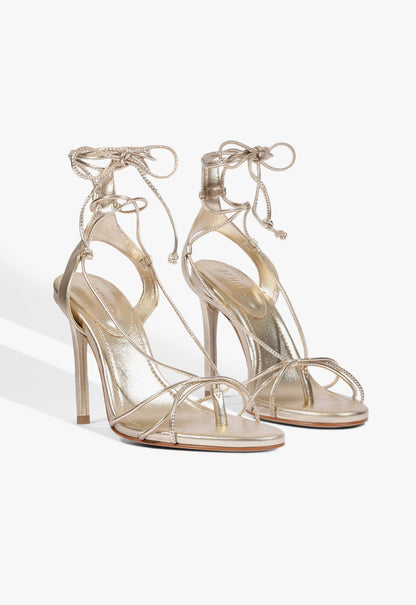 Demetria Metallic Leather Sandal - Schutz Shoes