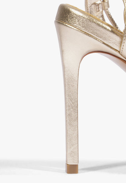 Demetria Metallic Leather Sandal - Schutz Shoes