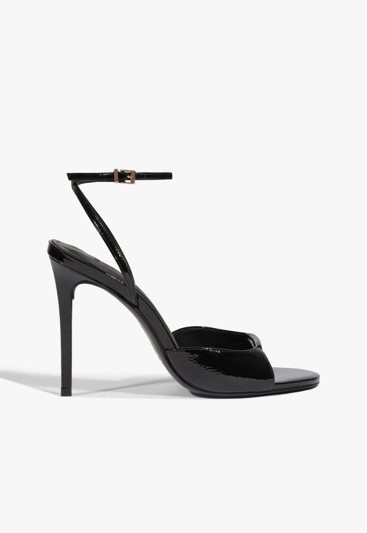 Arlette Patent Leather Sandal 5 Black Patent - Schutz Shoes