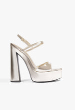 Arlene Platform Sandal 5 Platinum Metallic - Schutz Shoes