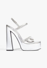 Arlene Platform Sandal 5 Silver Metallic - Schutz Shoes