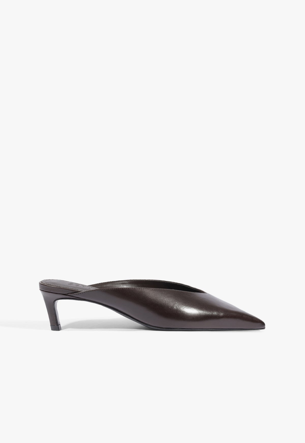 Loren Mid Leather Pump 5 Dark Brown Leather - Schutz Shoes