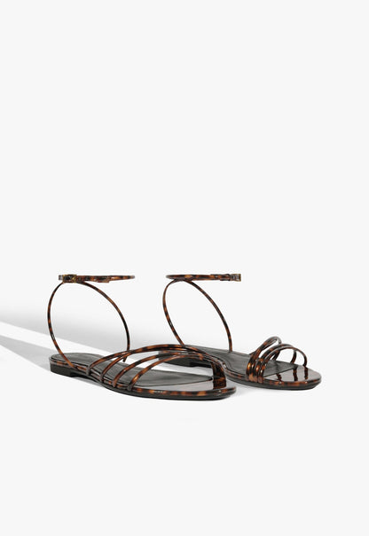 Inez Animal Print Leather Flat Sandal - Schutz Shoes