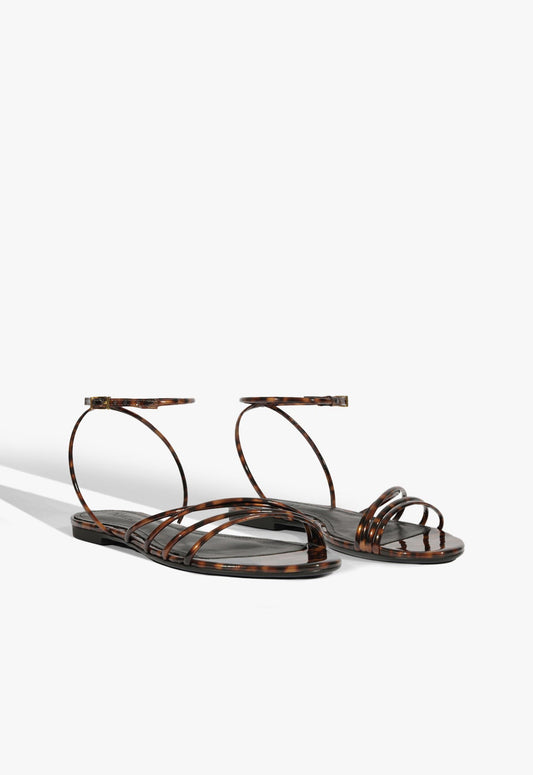 Inez Animal Print Leather Flat Sandal - Schutz Shoes