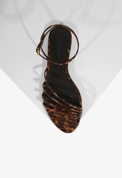 Inez Animal Print Leather Flat Sandal - Schutz Shoes