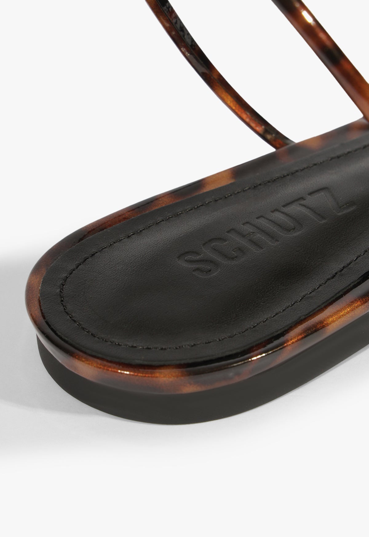 Inez Animal Print Leather Flat Sandal - Schutz Shoes