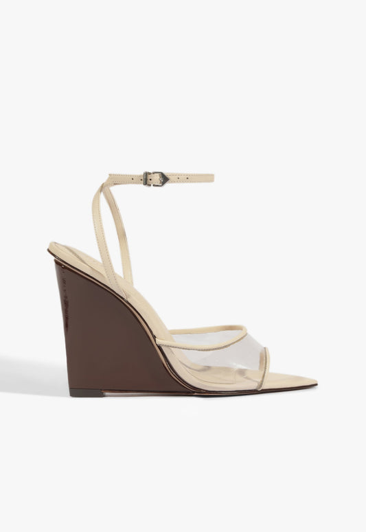 Elodie Sandal 5 Off White Vinyl - Schutz Shoes