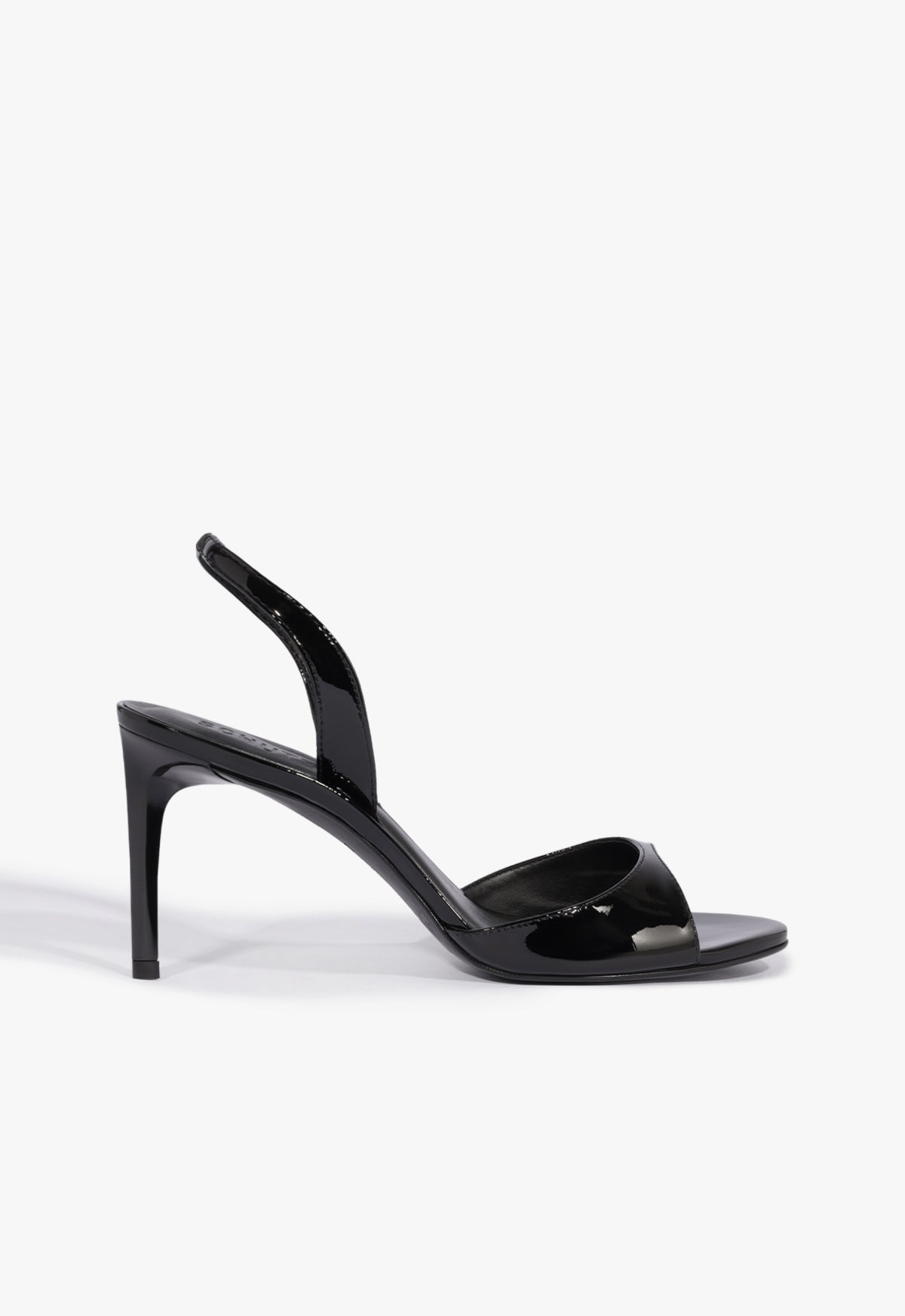Scarlett Sling Mid Sandal 5 Black Patent Leather - Schutz Shoes
