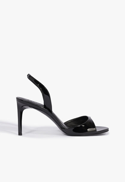 Scarlett Sling Mid Sandal 5 Black Patent Leather - Schutz Shoes