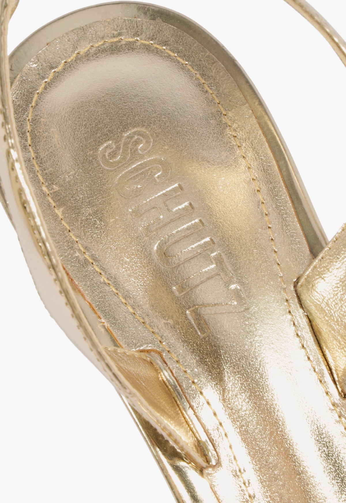 Scarlett Sling Mid Metallic Sandal - Schutz Shoes