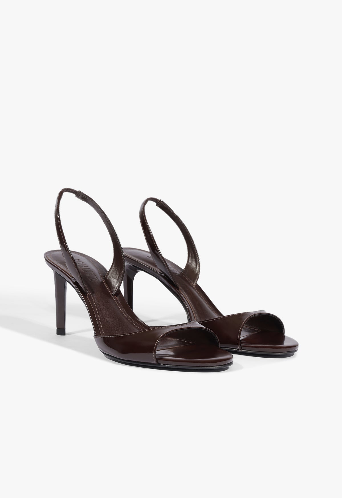 Scarlett Sling Mid Patent Leather Sandal - Schutz Shoes