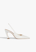 Lexi Sling Leather Pump 5 White Patent - Schutz Shoes