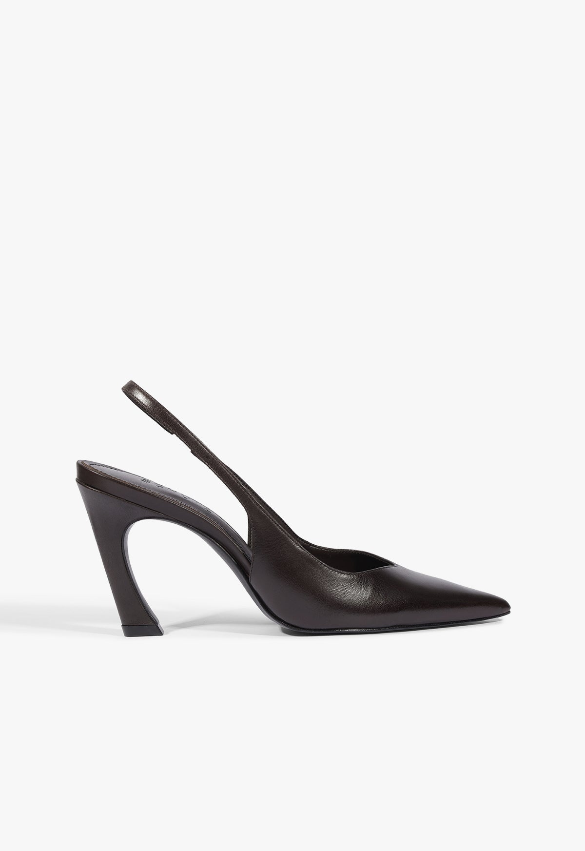 Lexi Sling Leather Pump 5 Dark Brown Leather - Schutz Shoes