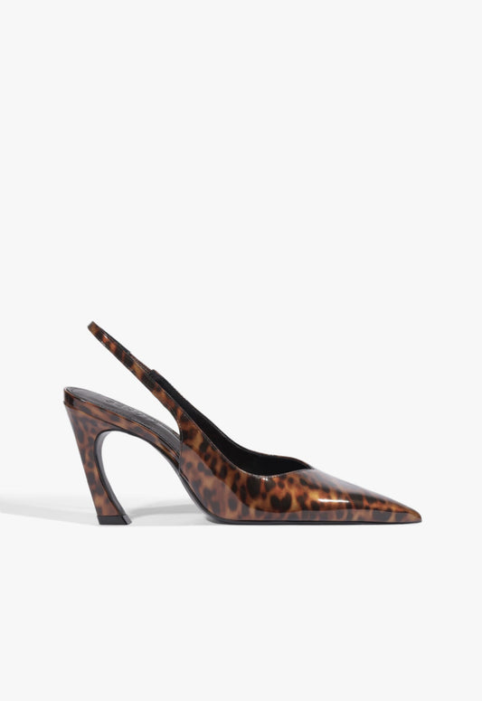 Lexi Sling Tortoise Pump 5 Brown Patent - Schutz Shoes