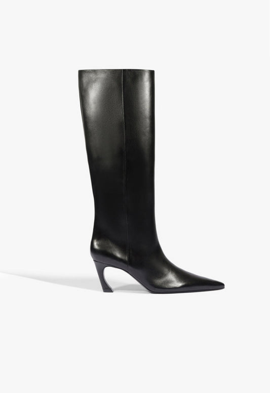 Lexi Mid Leather Boot 5 Black Leather - Schutz Shoes