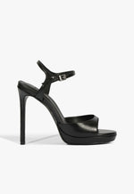 Scarlett Platform Leather Sandal 5 Black Leather - Schutz Shoes