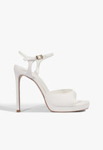 Scarlett Platform Leather Sandal 5 White Leather - Schutz Shoes