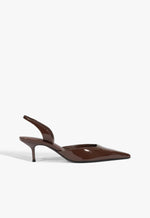 Paola Mid Patent Pump 5 Root Brown Patent - Schutz Shoes