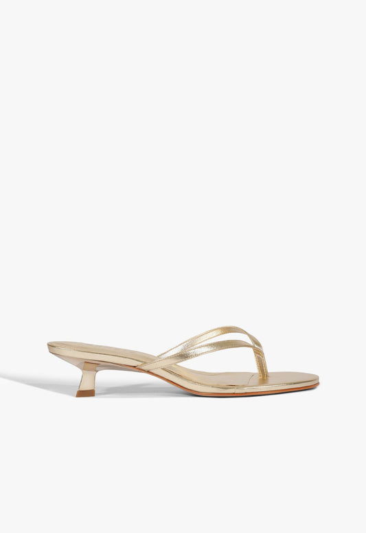 Carolyn Metallic Leather Sandal 5 Platinum Metallic - Schutz Shoes
