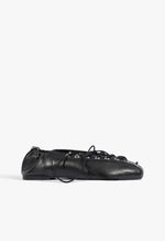 Lola Leather Flat 5 Black Leather - Schutz Shoes