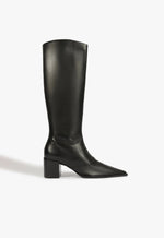 Raffaela Up Mid Boot 5 Black Atanado Leather - Schutz Shoes