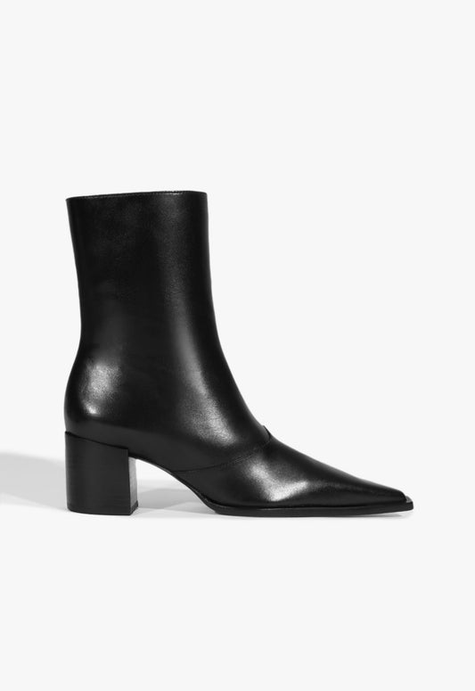 Raffaela Mid Bootie 5 Black Atanado Leather - Schutz Shoes